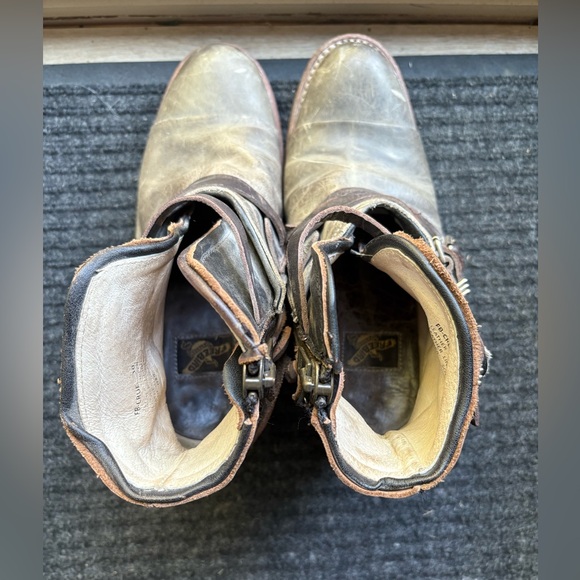 Freebird Brown and Black Ankle Boots with Buckle Detail - Picture 6 of 7